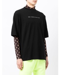 T-shirt à col rond imprimé noir Off-White