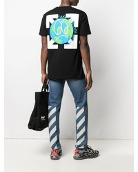 T-shirt à col rond imprimé noir Off-White