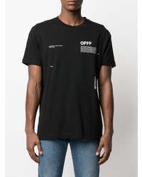 T-shirt à col rond imprimé noir Off-White