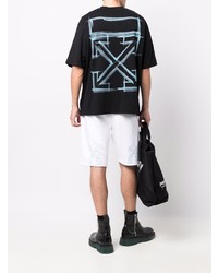 T-shirt à col rond imprimé noir Off-White