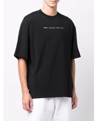 T-shirt à col rond imprimé noir Off-White