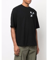 T-shirt à col rond imprimé noir Off-White