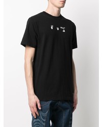 T-shirt à col rond imprimé noir Off-White