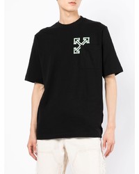 T-shirt à col rond imprimé noir Off-White