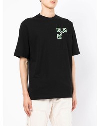 T-shirt à col rond imprimé noir Off-White