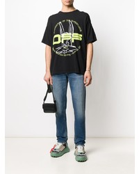 T-shirt à col rond imprimé noir Off-White