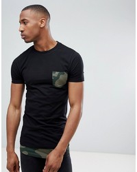 T-shirt à col rond imprimé noir ASOS DESIGN