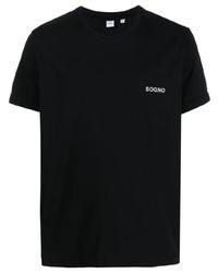 T-shirt à col rond imprimé noir Aspesi