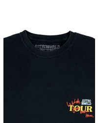 T-shirt à col rond imprimé noir Travis Scott Astroworld