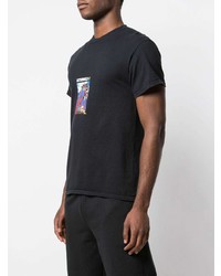 T-shirt à col rond imprimé noir Travis Scott