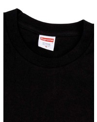 T-shirt à col rond imprimé noir Supreme