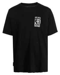 T-shirt à col rond imprimé noir AUTRY
