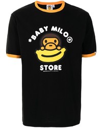 T-shirt à col rond imprimé noir *BABY MILO® STORE BY *A BATHING APE®