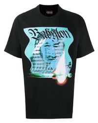 T-shirt à col rond imprimé noir Babylon LA