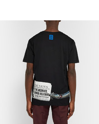 T-shirt à col rond imprimé noir Raf Simons