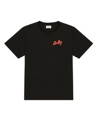 T-shirt à col rond imprimé noir Bally
