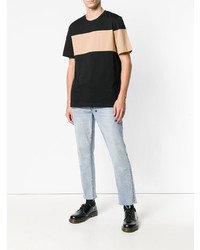 T-shirt à col rond imprimé noir Helmut Lang