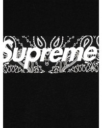 T-shirt à col rond imprimé noir Supreme