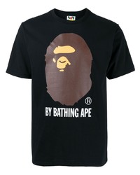 T-shirt à col rond imprimé noir BAPE BLACK *A BATHING APE®