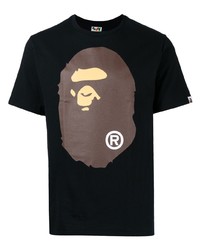 T-shirt à col rond imprimé noir BAPE BLACK *A BATHING APE®