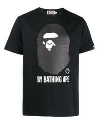 T-shirt à col rond imprimé noir BAPE BLACK *A BATHING APE®