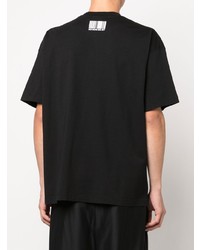 T-shirt à col rond imprimé noir Vetements