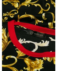 T-shirt à col rond imprimé noir Versace