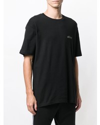 T-shirt à col rond imprimé noir Stussy