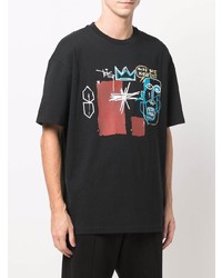 T-shirt à col rond imprimé noir Converse