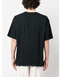 T-shirt à col rond imprimé noir Rhude