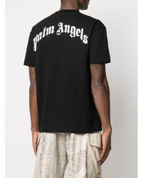 T-shirt à col rond imprimé noir Palm Angels