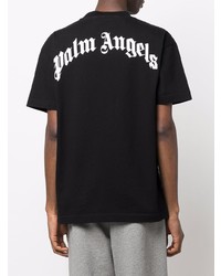 T-shirt à col rond imprimé noir Palm Angels