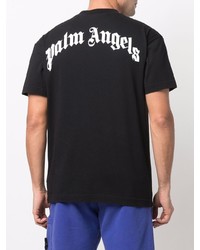 T-shirt à col rond imprimé noir Palm Angels