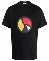 T-shirt à col rond imprimé noir Belford