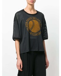 T-shirt à col rond imprimé noir Golden Goose Deluxe Brand