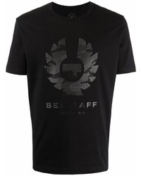 T-shirt à col rond imprimé noir Belstaff