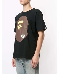 T-shirt à col rond imprimé noir A Bathing Ape