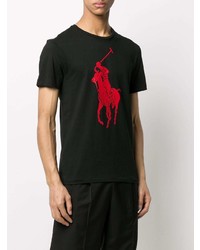 T-shirt à col rond imprimé noir Polo Ralph Lauren