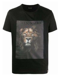 T-shirt à col rond imprimé noir Billionaire