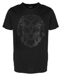 T-shirt à col rond imprimé noir Billionaire