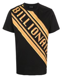 T-shirt à col rond imprimé noir Billionaire