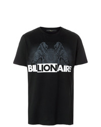 T-shirt à col rond imprimé noir Billionaire