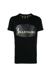 T-shirt à col rond imprimé noir Billionaire