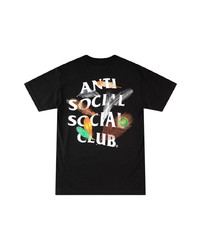 T-shirt à col rond imprimé noir Anti Social Social Club