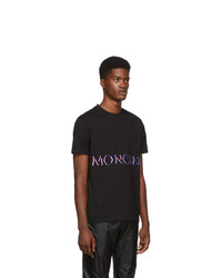 T-shirt à col rond imprimé noir Moncler Genius