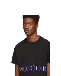 T-shirt à col rond imprimé noir Moncler Genius