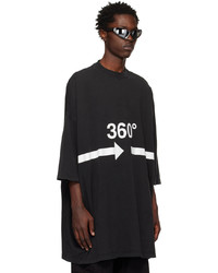 T-shirt à col rond imprimé noir Balenciaga