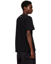 T-shirt à col rond imprimé noir Sacai