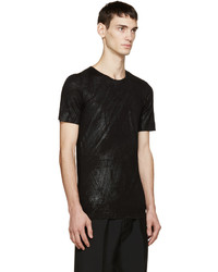 T-shirt à col rond imprimé noir Diesel Black Gold