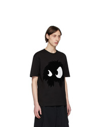 T-shirt à col rond imprimé noir McQ Alexander McQueen